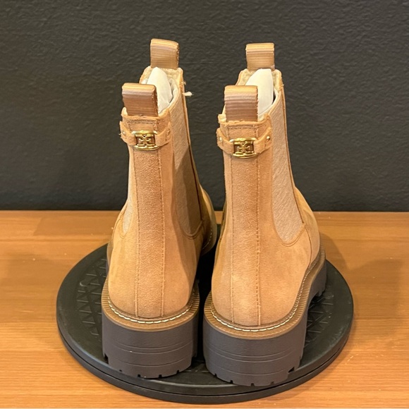 Sam Edelman Women’s 5.5 M Camel Velour Laguna Ankle Chelsea Pull On Boots H2680 - Picture 3 of 10